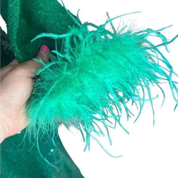 Self portrait Holiday Green Formal Sequin midi dress size 6 - Picture 6 of 13